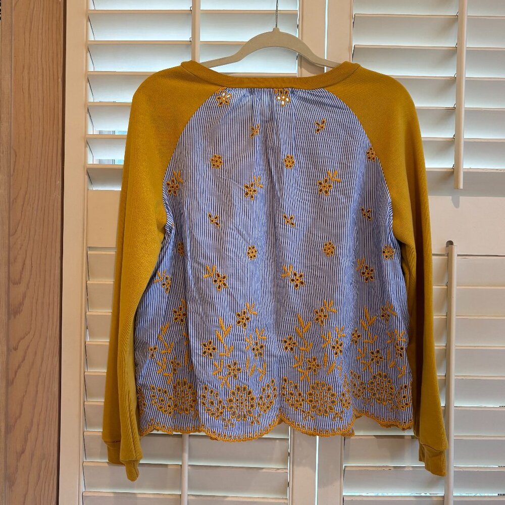 English Factory embroidered yellow sweater